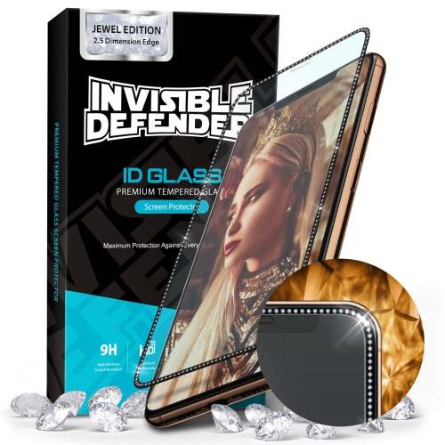 Ringke Invisible Defender Full Coverage Tempered Glass [Jewel Edition] Designed for iPhone Xs Screen Protector