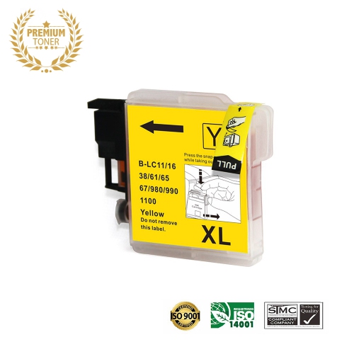 ULTRA INK  New Brother Printer Lc61Y Inkjet Cartridge Online Only In Yellow