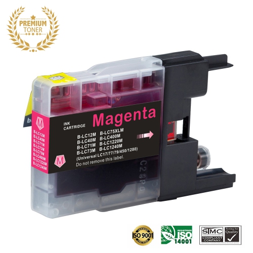 Ultra Ink™ New Brother Printer LC71/75 M High Yield Magenta Inkjet Cartridge Online Only!