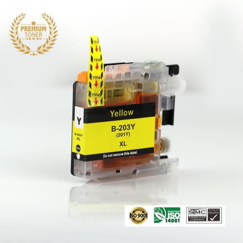 ULTRA INK  New Brother Printer Lc203 Y High Yield Inkjet Cartridge Online Only In Yellow