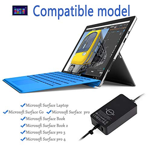 Surface Laptop Surface Pro 4 Charger, 65W-15V-4A Power Supply Compatible Microsoft Surface Pro 4 Surface Laptop Surface