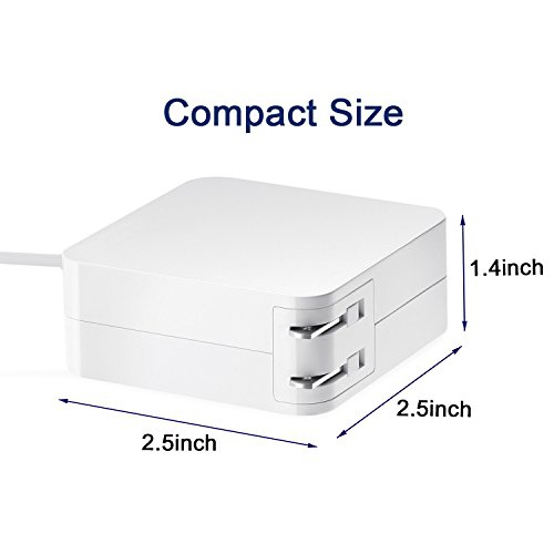 BAT POW Compatible for MacBook Pro Charger Apple A1278 A1172 A1181 A1184 A1244 A1330 A1342, Compatible for 60W Magsafe