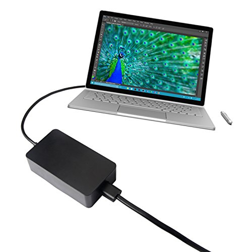 Surface Book Charger Pro 3 Pro 4 Pro 5 Power Supply 65W 15V 4A AC Adapter for Microsoft Surface Book Laptop and Surface