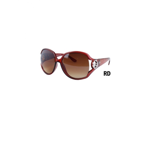 WIBE  Sunglasses Sg-34218Red Chic Oversized Thinkside Sunglasses In Multicolor