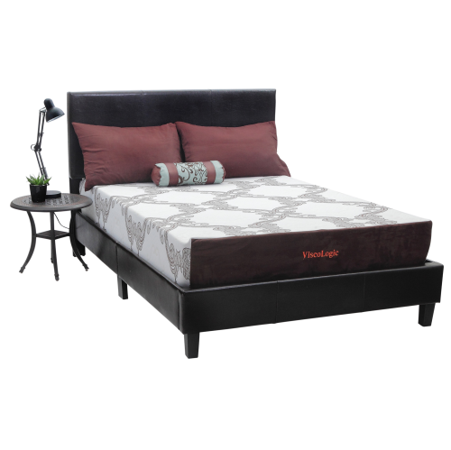 Viscologic Caliber Platform Bed With, Leather Headboard And Footboard