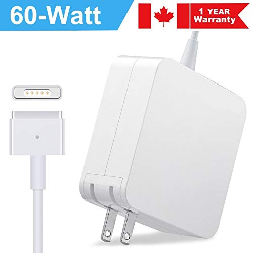Mac Book Pro Charger Great Replacement 60W T-Tip Magsafe 2 Magnetic Power Adapter Charger for MacBook Pro 11-inch and 13-inch（After Late 2012）