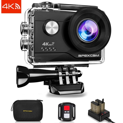Apexcam 4K 16MP WIFI Action Camera Underwater Waterproof Camera Sports Camera Camcorder Ultra HD 40M 170° Wide-Angle