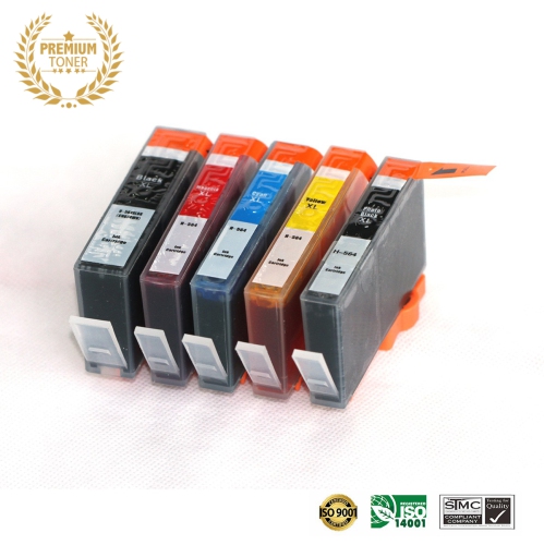 ULTRA TONER  5 Colors Combo - HP 564Xl Bk/pbk/c/m/y Inkjet Cartridge Online Only
