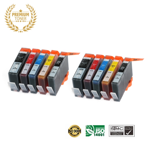 ULTRA TONER  2 Sets - 5 Colors Combo - HP 564Xl Bk/pbk/c/m/y Inkjet Cartridge Online Only