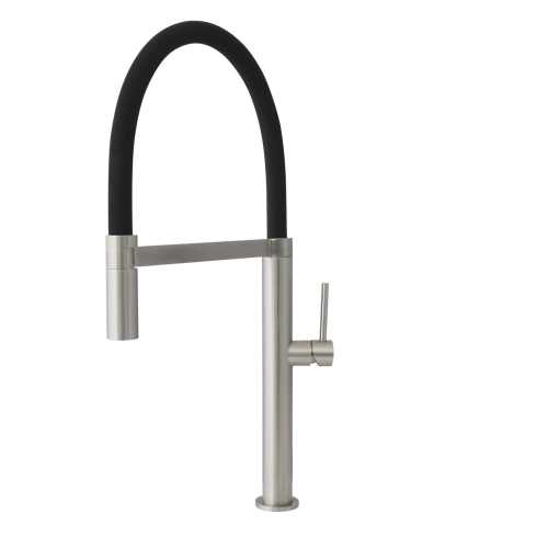 Stylish Stainless Steel Single Handle Pull Out Dual Mode Kitchen Sink Faucet With Black Spout Hose K 140s Best Buy Canada