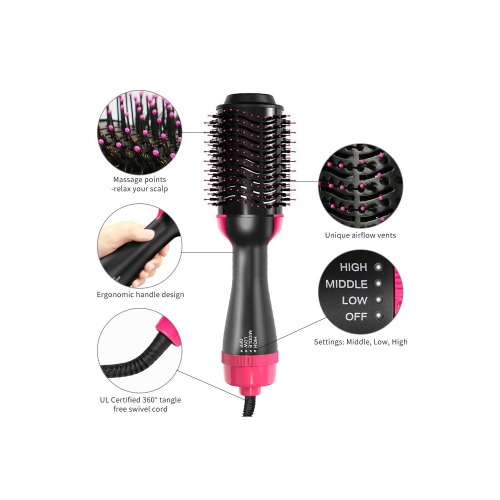 Hair Dryer Brush Hair Curler Hair Straightener Ionic Hair BrushOne Step 4-in-1 Modeling tool