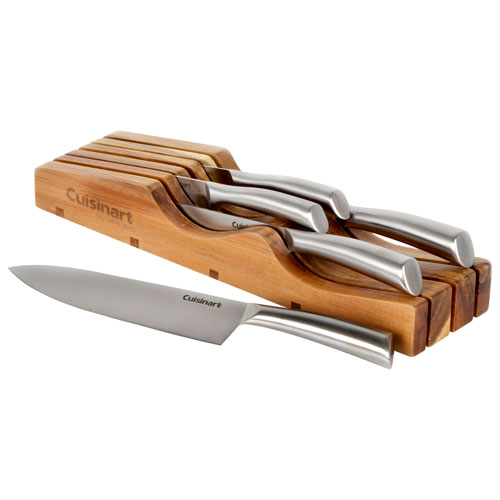 Porte-couteau de 6 pièces en acier inoxydable allemand de Cuisinart