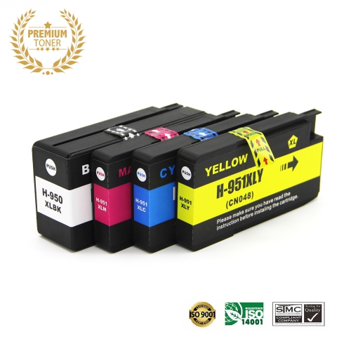 ULTRA TONER ™ 4 Colors Combo - HP 950Xl Bk, 951Xl C/m/y Inkjet Cartridge Online Only