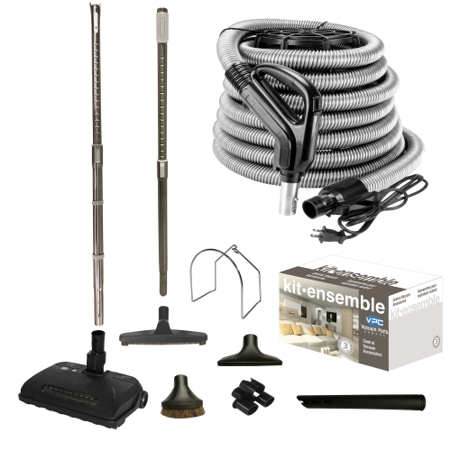 VPC Central Vacuum Accessory Kit with Telescopic Wand and Deluxe Tool Set (30 ft)