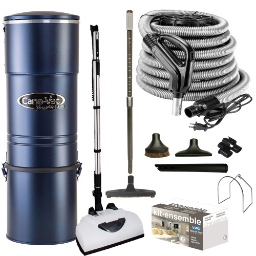 Cana-Vac LS590 Signature Series Central Vacuum - Tangential Bypass Motor Up To 5000 sq ft.- with the Deluxe Electric Package (35 FT)