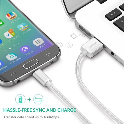 Micro USB Cable Nylon Braided Fast Quick Charger USB to Micro USB 2.0 Android Charging Cord
