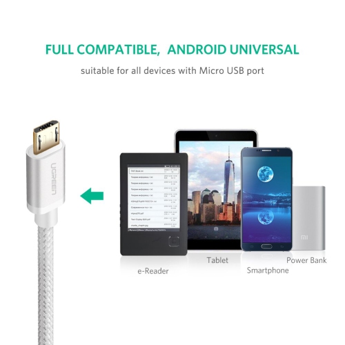 Micro USB Cable Nylon Braided Fast Quick Charger USB to Micro USB 2.0 Android Charging Cord