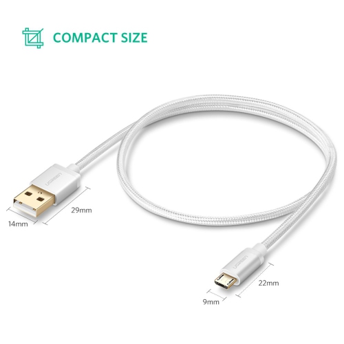 Micro USB Cable Nylon Braided Fast Quick Charger USB to Micro USB 2.0 Android Charging Cord