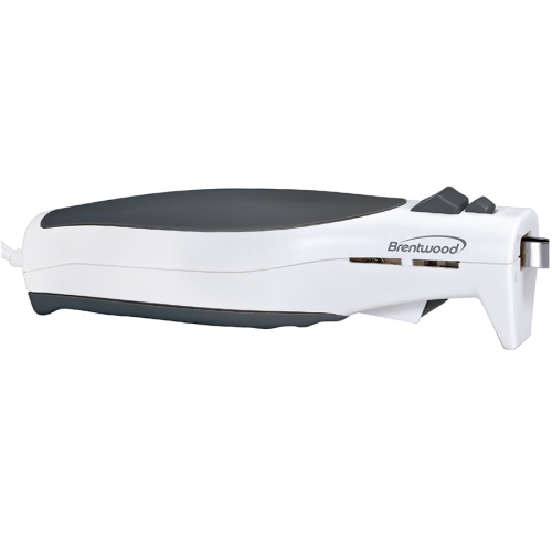 Brentwood Couteau à découper électrique, 7 po, Blanc