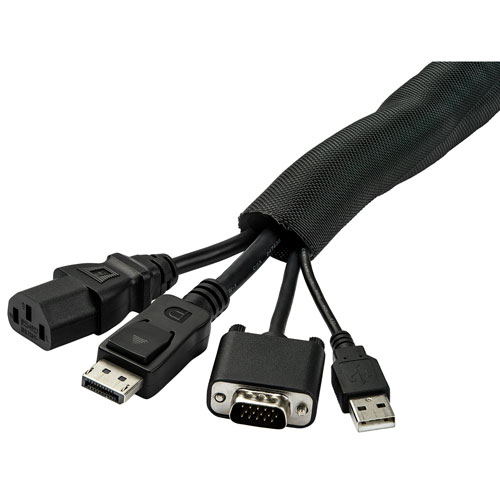 StarTech 4.6m Coiled Cable Management Sleeve