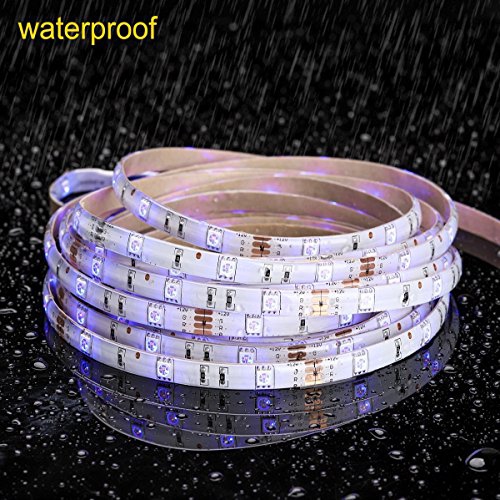 MINGER RGB LED Light Strip 5M 150 LEDs SMD 5050 Flexible Waterproof Rope Lighting with 44 IR Controller,