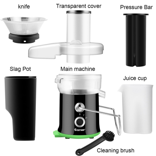 Costway Electric Juicer Wide Mouth Fruit & Vegetable Centrifugal Juice Extractor 2 Speed