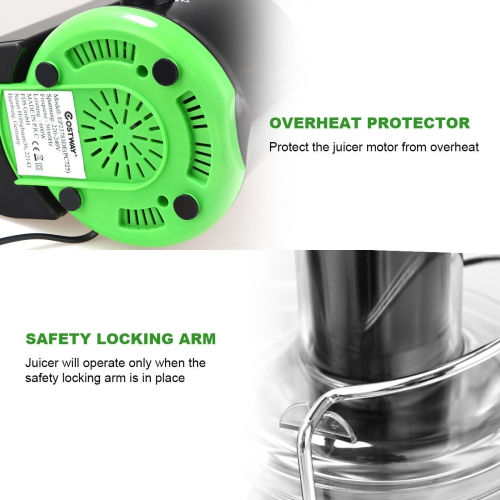 Costway Electric Juicer Wide Mouth Fruit & Vegetable Centrifugal Juice Extractor 2 Speed