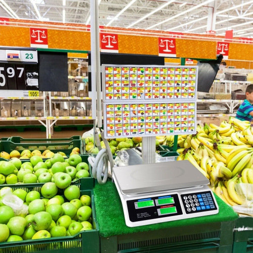 Costway 66Lbs Digital Weight Scale Price Computing Retail Count Scale Food Meat Scales