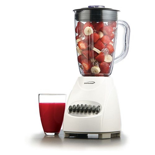 BRENTWOOD APPLIANCES  1.5L 12-Speed + Pulse Blender (Jb-220W) – In White