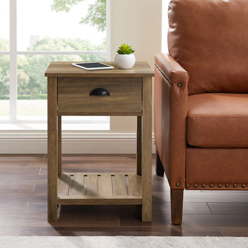 Winmoor Home Transitional Square Accent Table - Brown