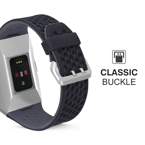 Fitbit Ionic Band, Replacement Sport Soft Silicone Breathable Starp Accesory Wristband (Large)