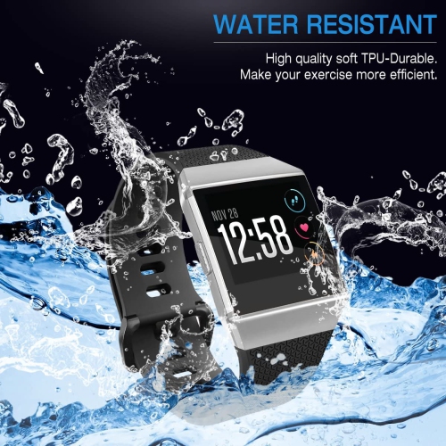 navor Fitbit Ionic Bands Women Men Large, Replacement Strap Sport Accessory Wristband Original Design for Fitbit Ionic Smart Watch