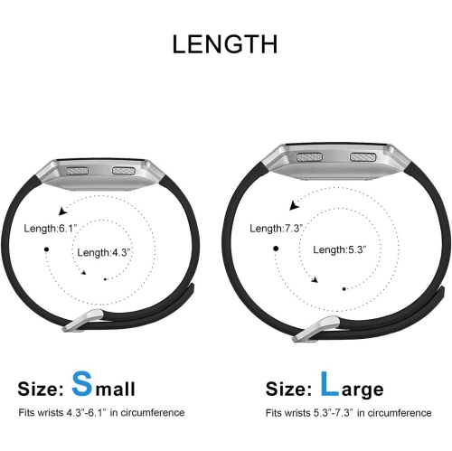 navor Fitbit Ionic Bands Women Men Large, Replacement Strap Sport Accessory Wristband Original Design for Fitbit Ionic Smart Watch