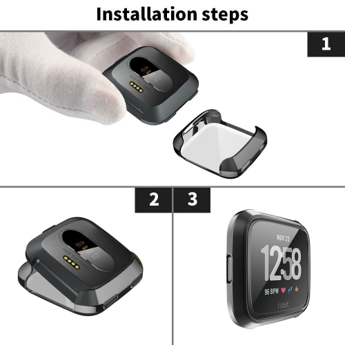 Fitbit Versa Screen Protective Case,TPU Plated All-Around Protective case)