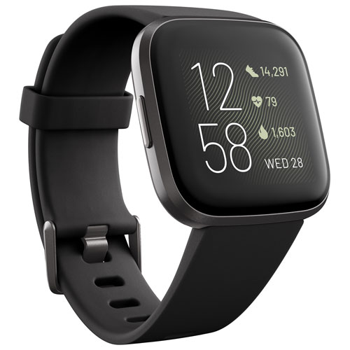 Fitbit Versa 2 40mm Smartwatch with Amazon Alexa & Heart Rate Tracking - Black