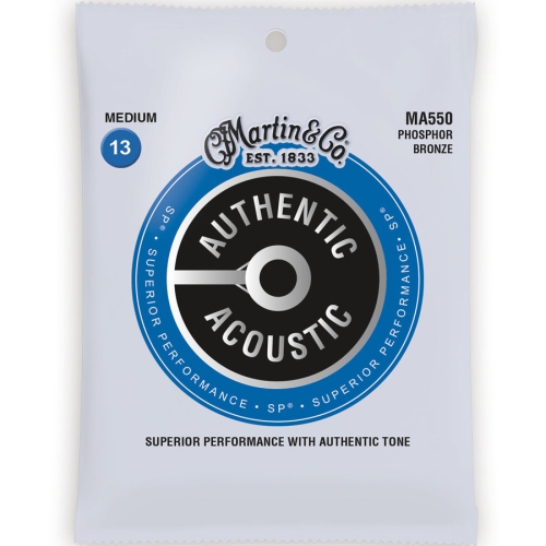 Cordes de guitare acoustique SP de Martin Authentic - 92/8, moyen