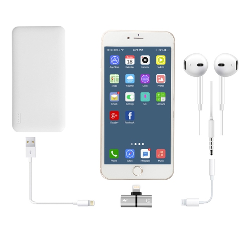 2 in 1 Double Adapter Headphone Jack Converter Splitter Dual Audio Lightning Cable Charger