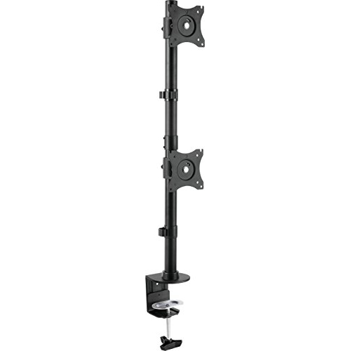 VIVO Dual Computer Monitor Desk Mount Stand Vertical Array for 2 Screens up to 27 inches