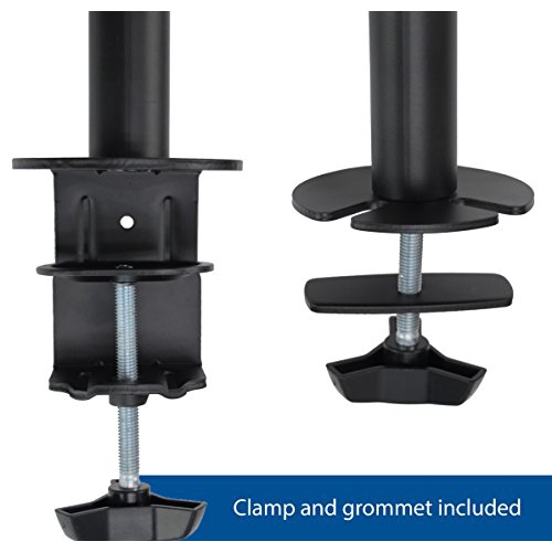 VIVO Dual Computer Monitor Desk Mount Stand Vertical Array for 2 Screens up to 27 inches