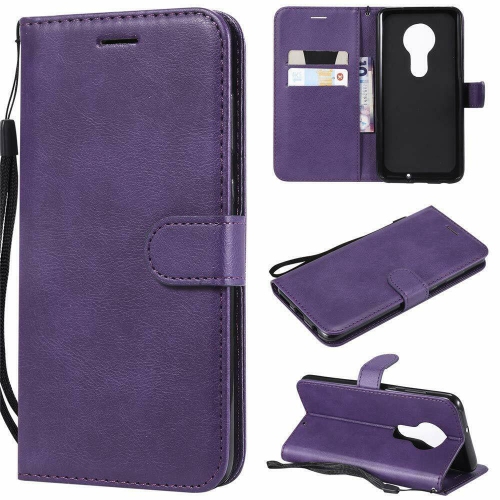 CSMART  [Cs] Motorola Moto G7 Power Case, Magnetic Leather Folio Wallet Flip Case Cover With Card Slot In Purple