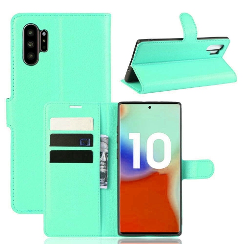 [CS] Samsung Galaxy Note 10 Plus Case, Magnetic Leather Folio Wallet Flip Case Cover with Card Slot, Teal