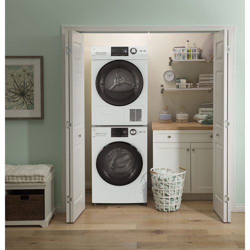 GE 2.8 Cu. Ft. Front Load Steam Washer - White