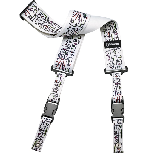 DiMarzio Steve Vai ClipLock Art Strap - White