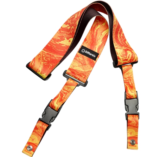 DiMarzio Steve Vai ClipLock Guitar Strap - Orange Universe