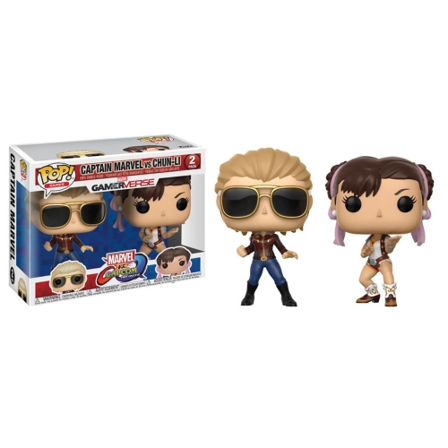 POP Marvel vs. Capcom Vinyl Figure - Captain Marvel vs. Chun-Li