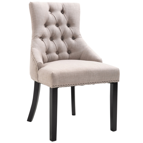 Homcom Upholstered On Tufted Dining, Dining Chairs On Casters Canada