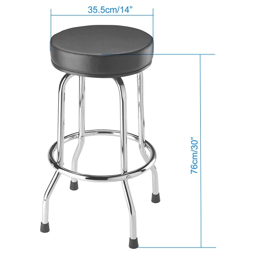 Duratex – Tabouret de bar pivotant pour garage, siège d’atelier, noir