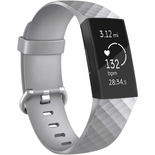 Navor Small Premium Replacement Bands - Pack of 4 - Soft Silicone Waterproof Sports Band Fits for Fitbit Charge 3/Charge 4/SE - Slim & Thin Loop Stap