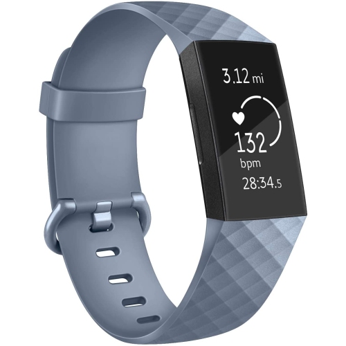 Navor Small Premium Replacement Bands - Pack of 4 - Soft Silicone Waterproof Sports Band Fits for Fitbit Charge 3/Charge 4/SE - Slim & Thin Loop Stap