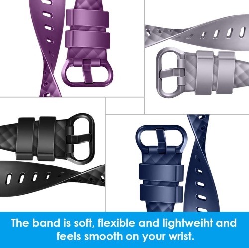 Fitbit Charge 3,Classic & Special Edition Replacement Fitness Sport Wristband Compatible for Charge 3 and Charge 3 SE, Large